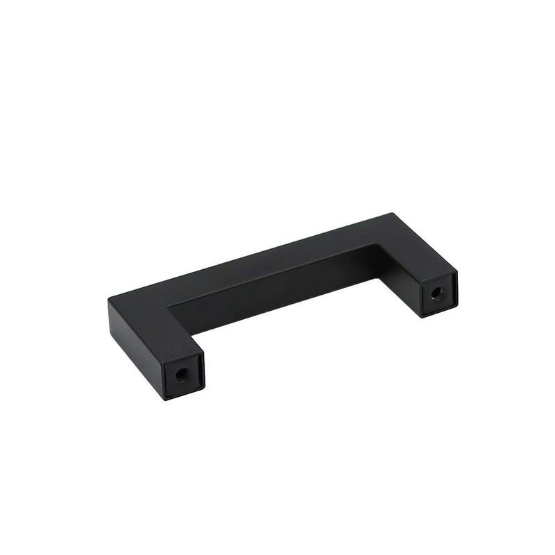 homdiy 5 Pack Black Cabinet Pulls 3 Inch Matte Black Cabinet Pulls Drawer Dresser Handles Drawer Handle Stainless Steel Dresser Hardware Center to Center 76mm Square Bar Stainless Steel Hardware - Image 4